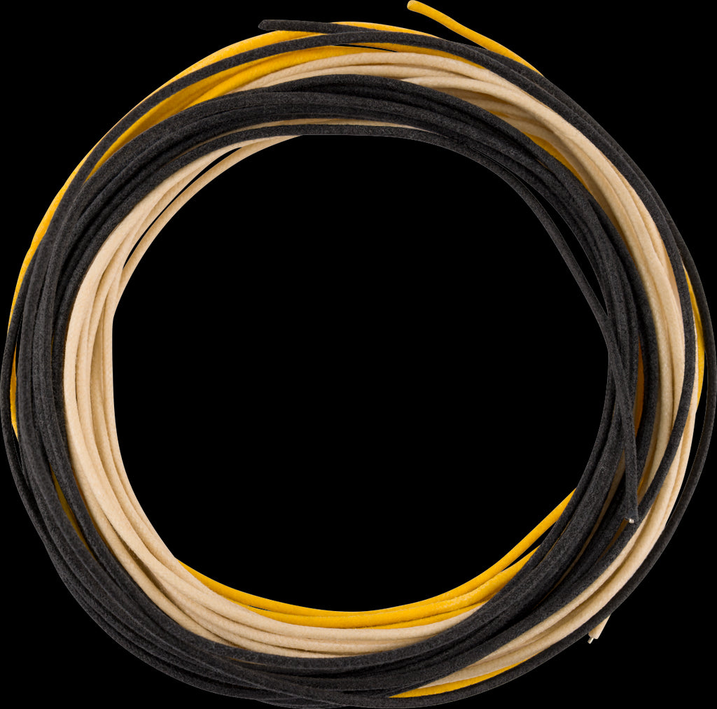Fender Pure Vintage Cloth Wire 22 AWG (10ft) - Black/White/Yellow