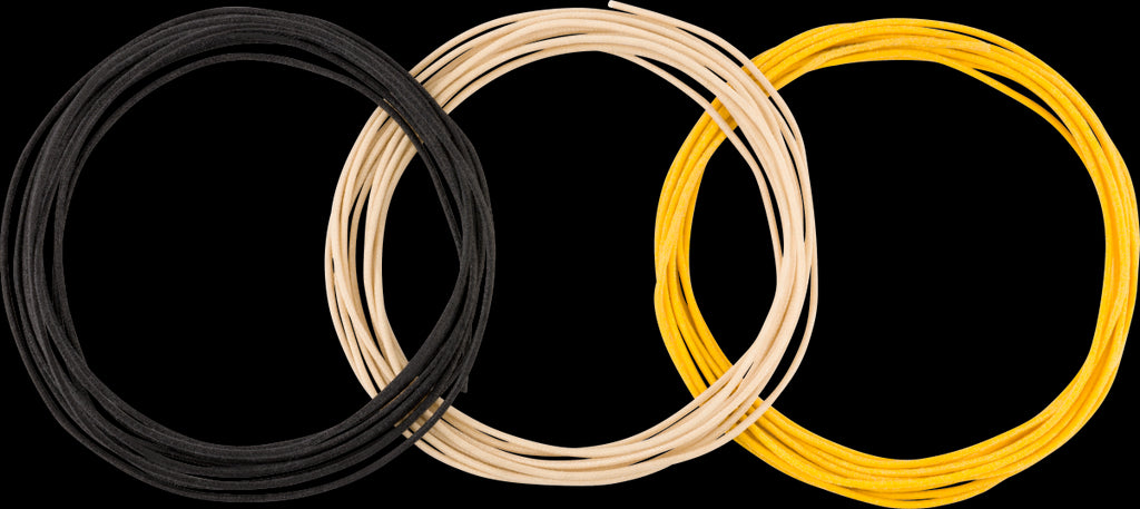 Fender Pure Vintage Cloth Wire 22 AWG (10ft) - Black/White/Yellow