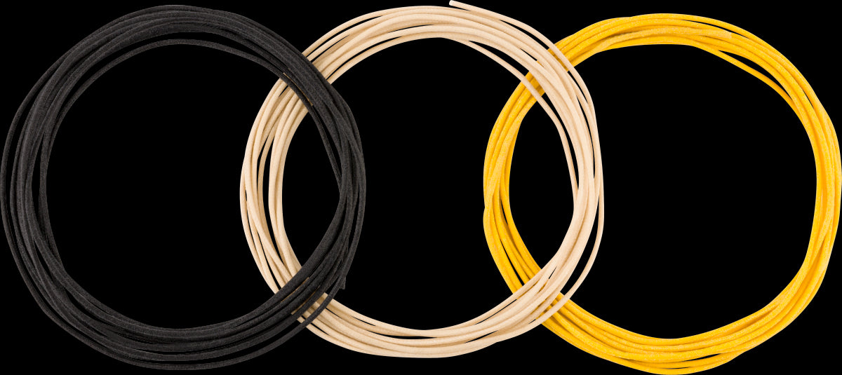 Fender Pure Vintage Cloth Wire 22 AWG (10ft) - Black/White/Yellow