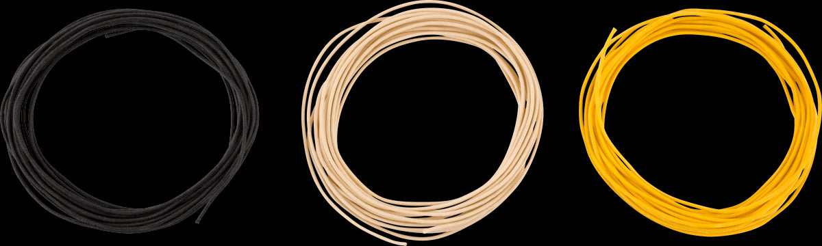Fender Pure Vintage Cloth Wire 22 AWG (15ft) - Black/White/Yellow