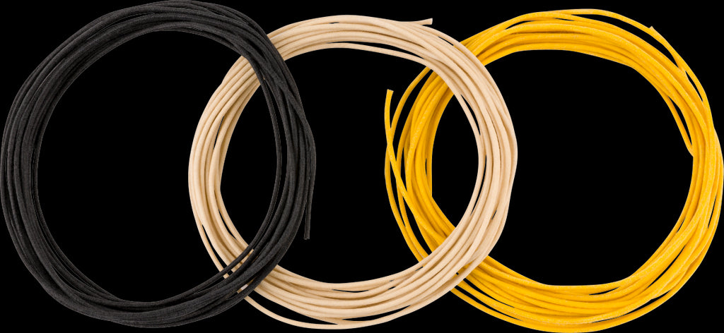 Fender Pure Vintage Cloth Wire 22 AWG (15ft) - Black/White/Yellow