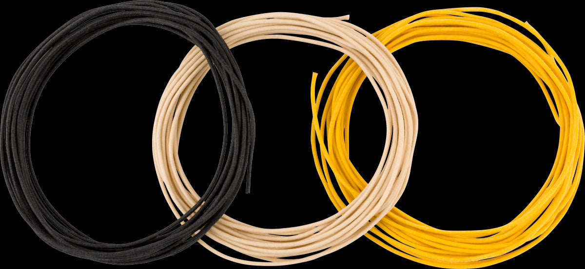 Fender Pure Vintage Cloth Wire 22 AWG (15ft) - Black/White/Yellow