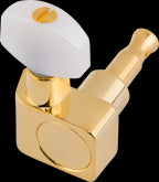 Fender Deluxe Cast/Sealed Guitar Tuners - Gold with Pearl Buttons (Set of 6)