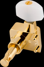 Fender Deluxe Cast/Sealed Guitar Tuners - Gold with Pearl Buttons (Set of 6)