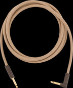 Fender Festival Pure Hemp 10ft Angled Instrument Guitar Cable in Natural