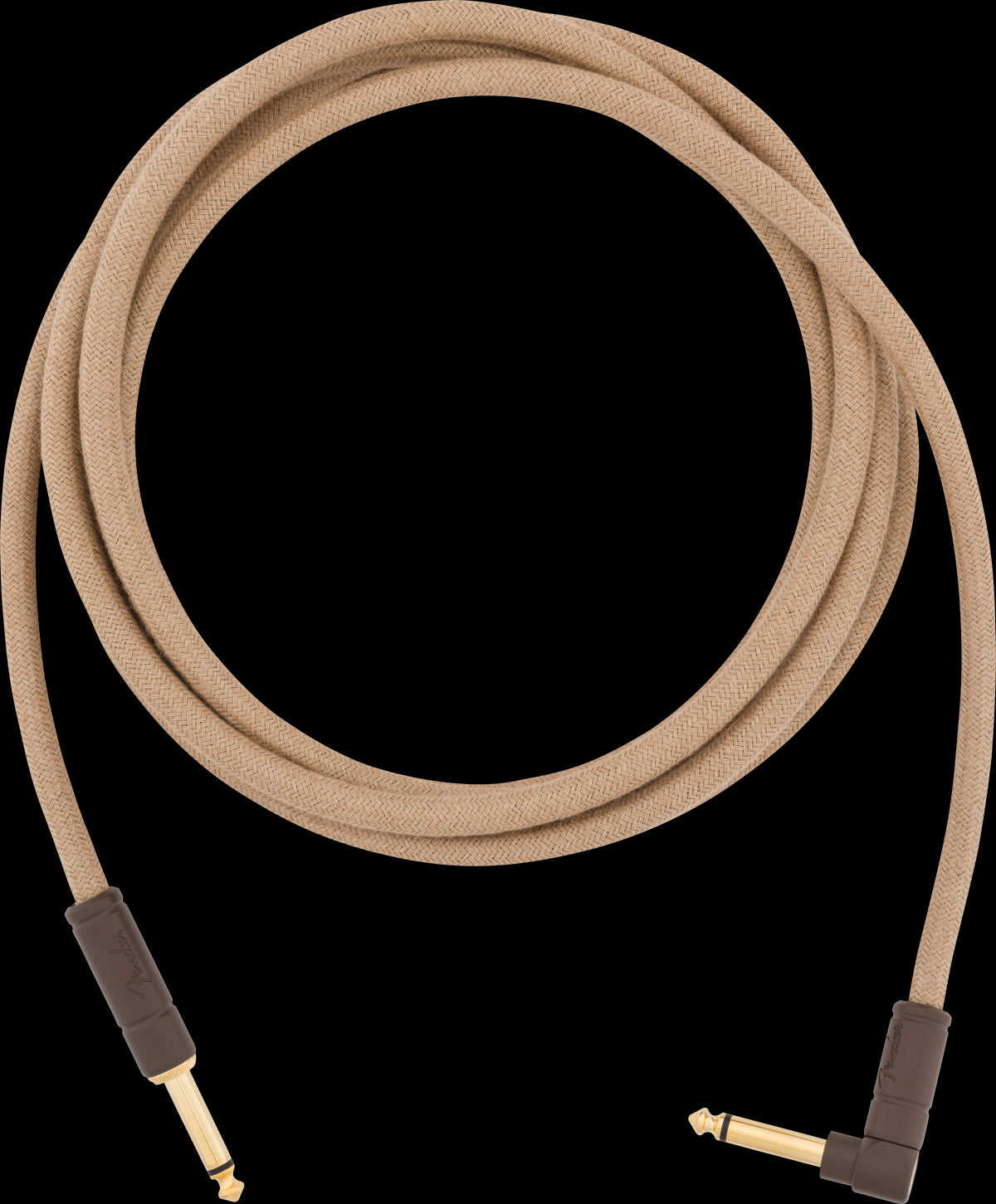 Fender Festival Pure Hemp 10ft Angled Instrument Guitar Cable in Natural