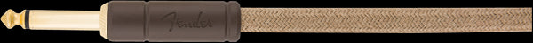 Fender Festival Pure Hemp 10ft Angled Instrument Guitar Cable in Natural