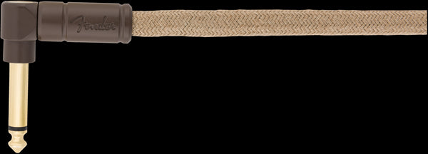 Fender Festival Pure Hemp 10ft Angled Instrument Guitar Cable in Natural