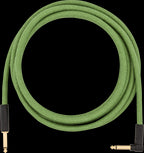Fender 10 Foot Angled Pure Hemp Guitar Cable Green
