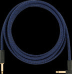 Fender Festival Pure Hemp 10ft Angled Instrument Guitar Cable in Blue Dream