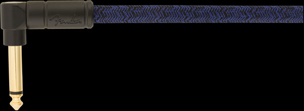 Fender Festival Pure Hemp 10ft Angled Instrument Guitar Cable in Blue Dream
