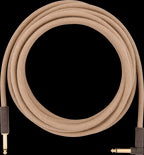 Fender Festival Pure Hemp 18.6ft Angled Instrument Guitar Cable in Natural