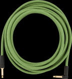 Fender 18.6 Foot Angled Pure Hemp Guitar Cable Green