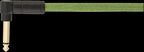 Fender 18.6 Foot Angled Pure Hemp Guitar Cable Green