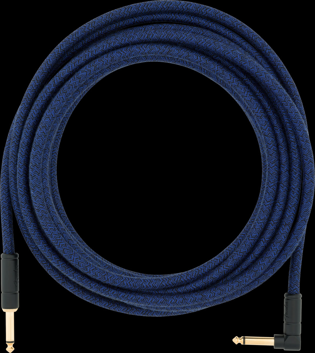 Fender Festival Pure Hemp 18.6ft Angled Instrument Guitar Cable in Blue Dream