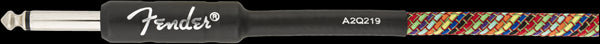 Fender Festival Pure Hemp 18.6ft Instrument Guitar Cable in Rainbow
