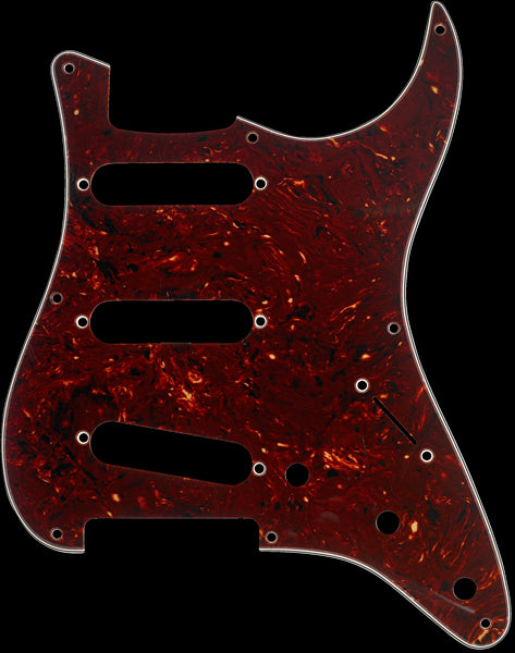 Fender Pickguard - Stratocaster SSS 8-Hole - Tortoise Shell 4-Ply
