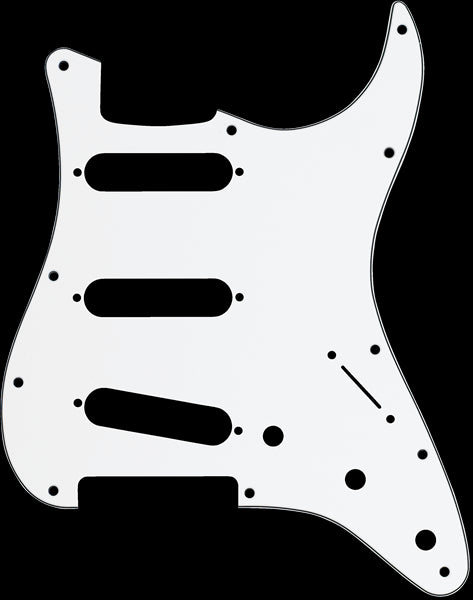 Fender Pickguard - Stratocaster SSS 11-Hole - White/Black/White 3-Ply