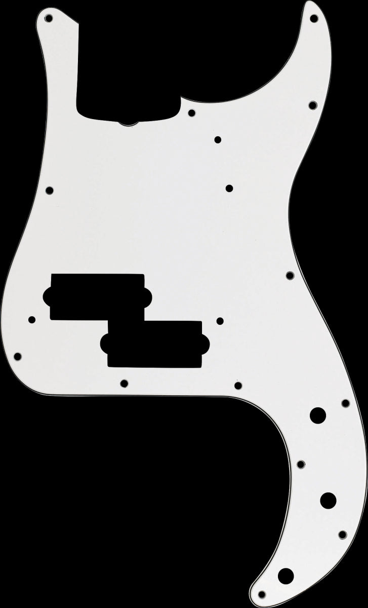 Fender Pickguard - Precision Bass - 13-Hole - Vintage Mount (Truss Rod Notch) White 3-Ply