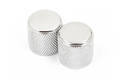 Fender Dome Knobs to suit Telecaster/Precision Bass - Knurled Chome (Set of 2)
