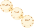 Fender Stratocaster Knobs (Volume Tone Tone) - Aged White (Set of 3)