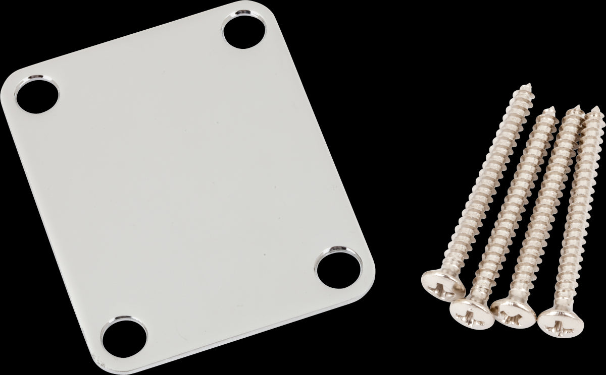 Fender 4-Bolt Vintage-Style Neck Plate Plain (No Serial Number or Logo) - Chrome