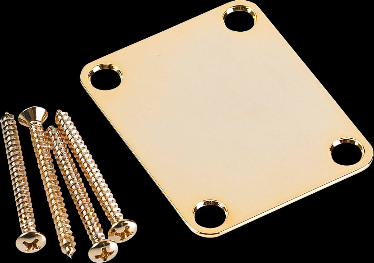 Fender 4-Bolt Vintage Neck Plate Plain (No Serial Number or Logo) - Gold