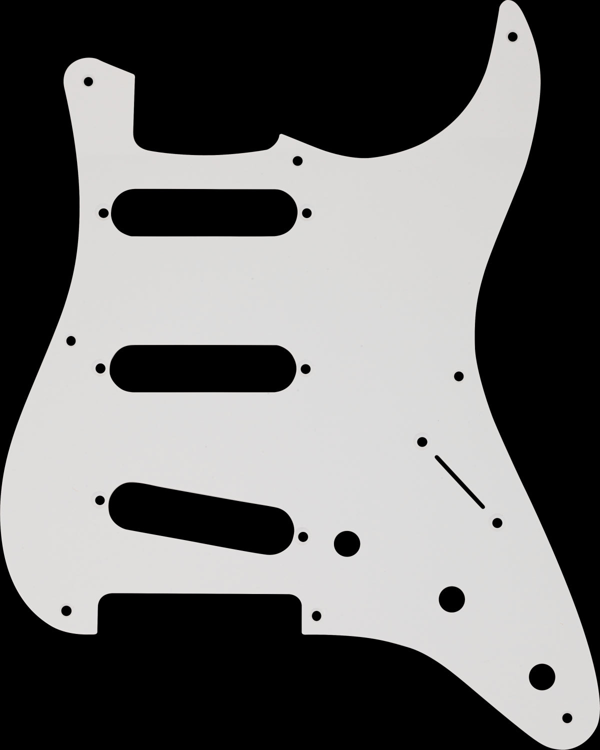 Fender Pickguard - Stratocaster SSS 8-Hole - White 1-Ply