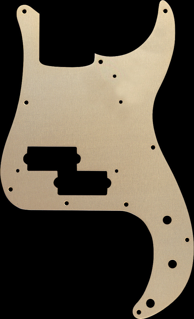 Fender Pickguard - 57 Precision Bass 10-Hole - Gold Anodized 1-Ply