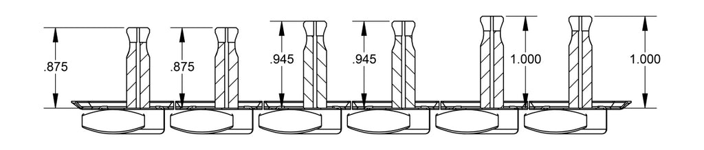 Fender American Vintage Guitar Tuning Machine Heads in Chrome (Staggered)
