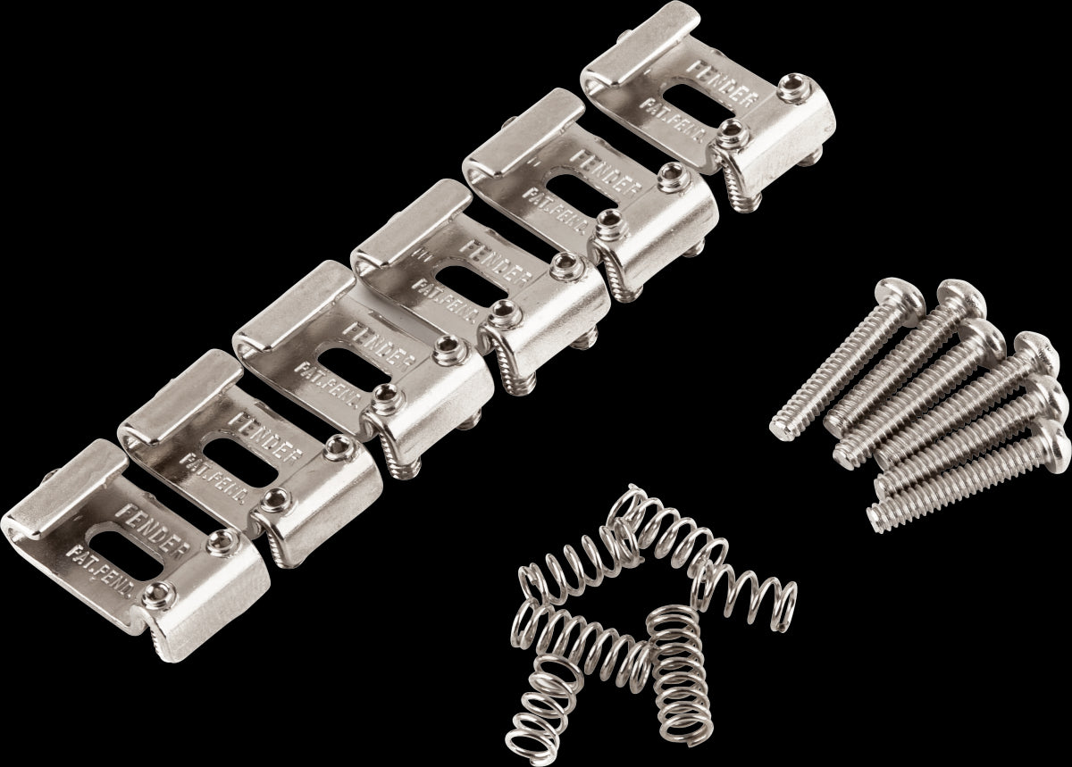 Fender Pure Vintage Stratocaster Patent Pending Saddle Kit - Nickel-Plated