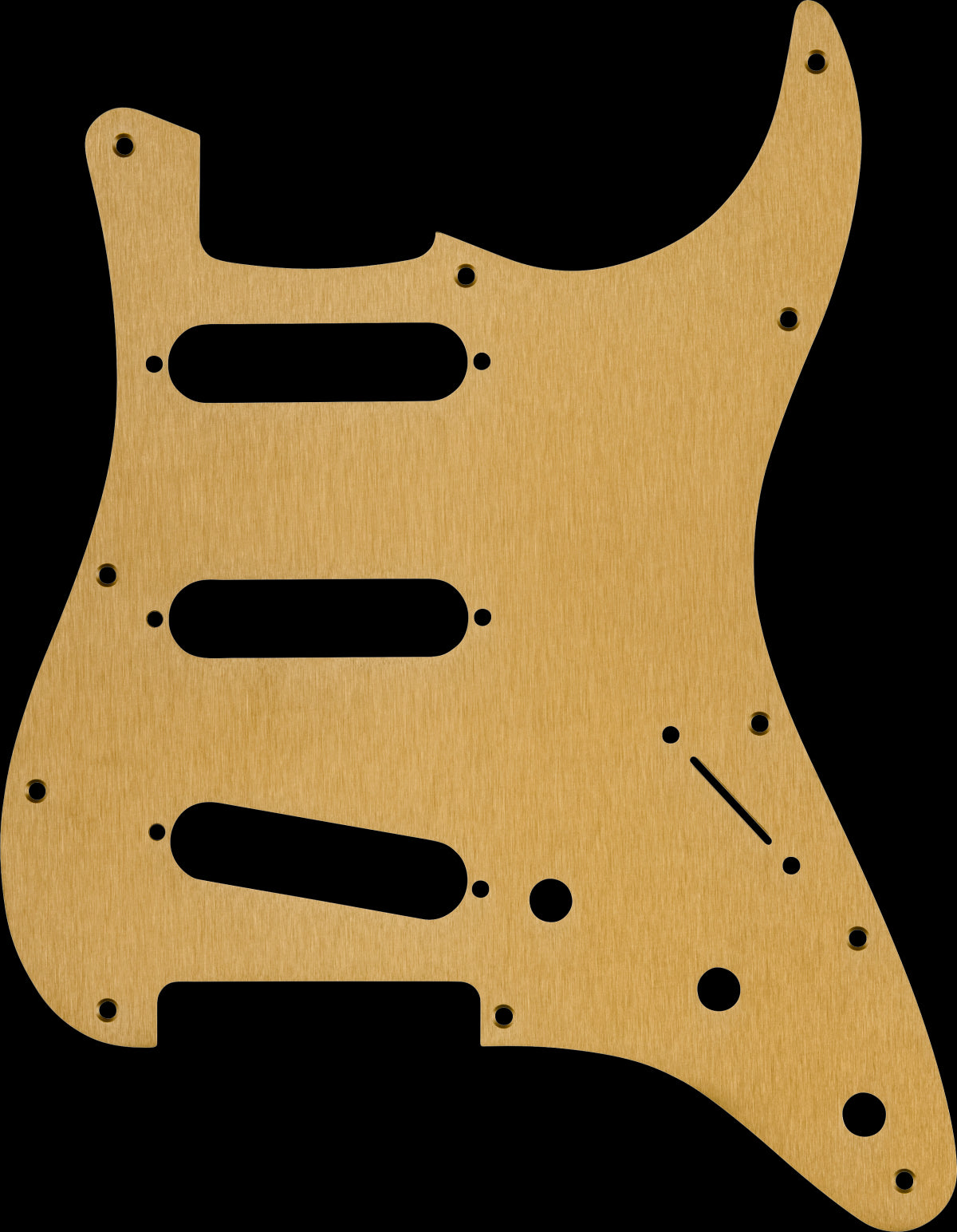 Fender Pickguard - Stratocaster SSS 11-Hole - Gold Anodized Aluminum 1-Ply