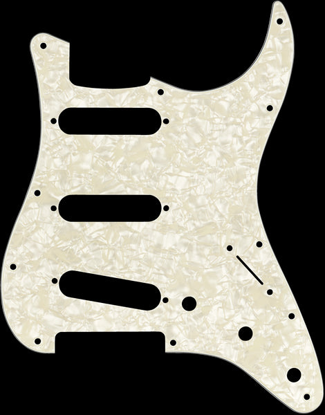 Fender Pickguard - Stratocaster SSS 11-Hole - Aged White Pearl 4-Ply