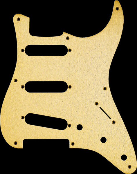 Fender Pickguard - Stratocaster SSS 8-Hole - Gold Anodized Aluminum 1-Ply