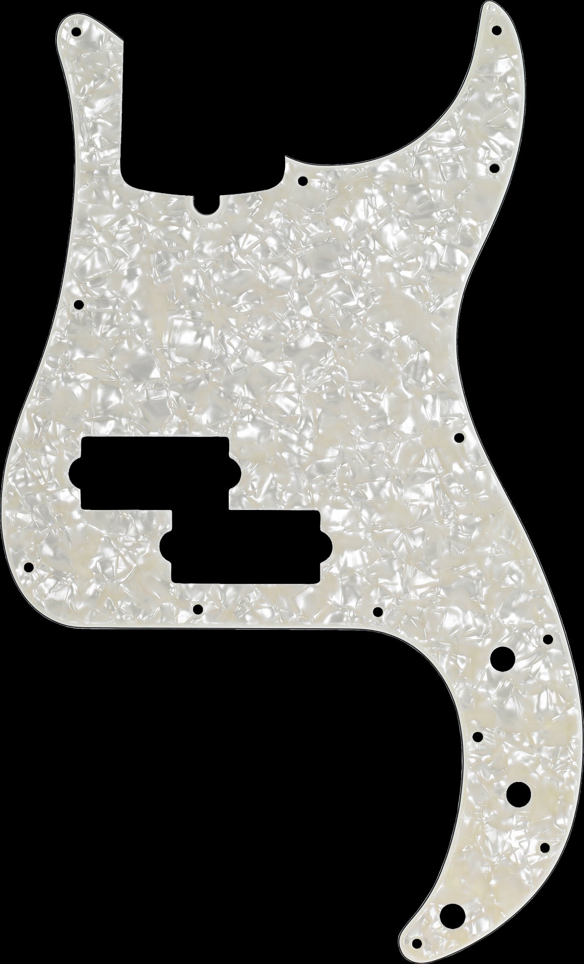 Fender Pickguard - Precision Bass - 13-Hole - White Pearl 4-Ply (No Truss Rod Notch)