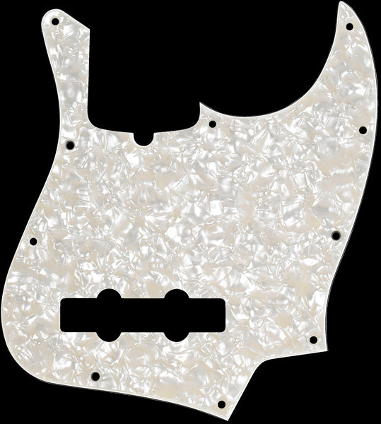 Fender Pickguard - Jazz Bass 10-Hole - Aged White Pearl 4-Ply