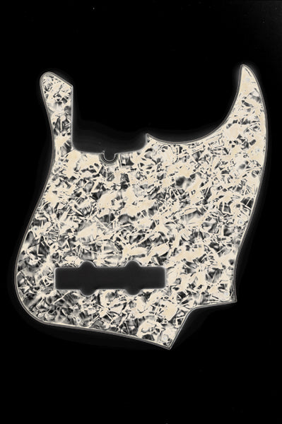 Fender Pickguard - Jazz Bass 10-Hole - White Pearloid 4-Ply