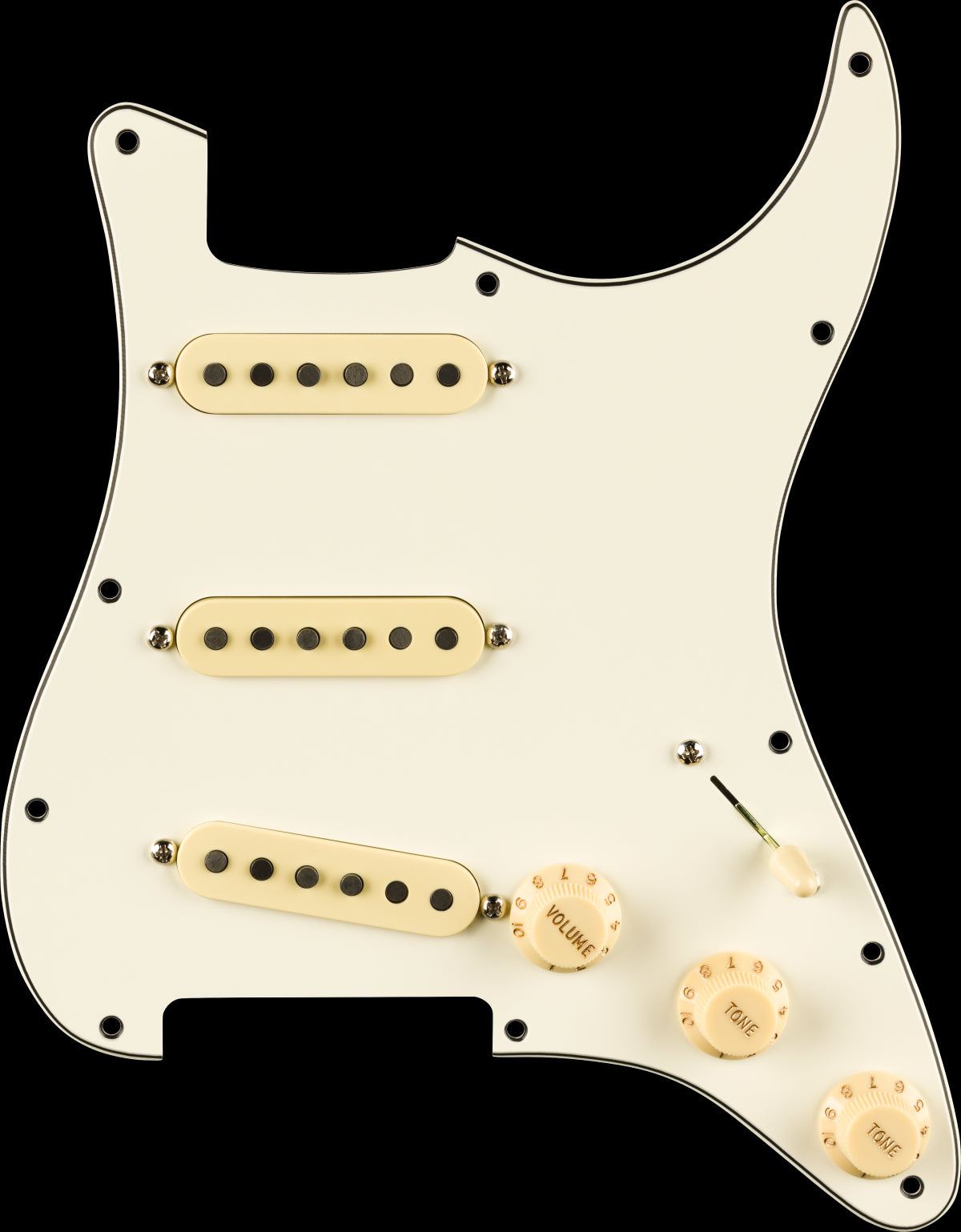 Fender Pre-Wired Strat Pickguard, Pure Vintage'65 Reverse Wound Middle PU