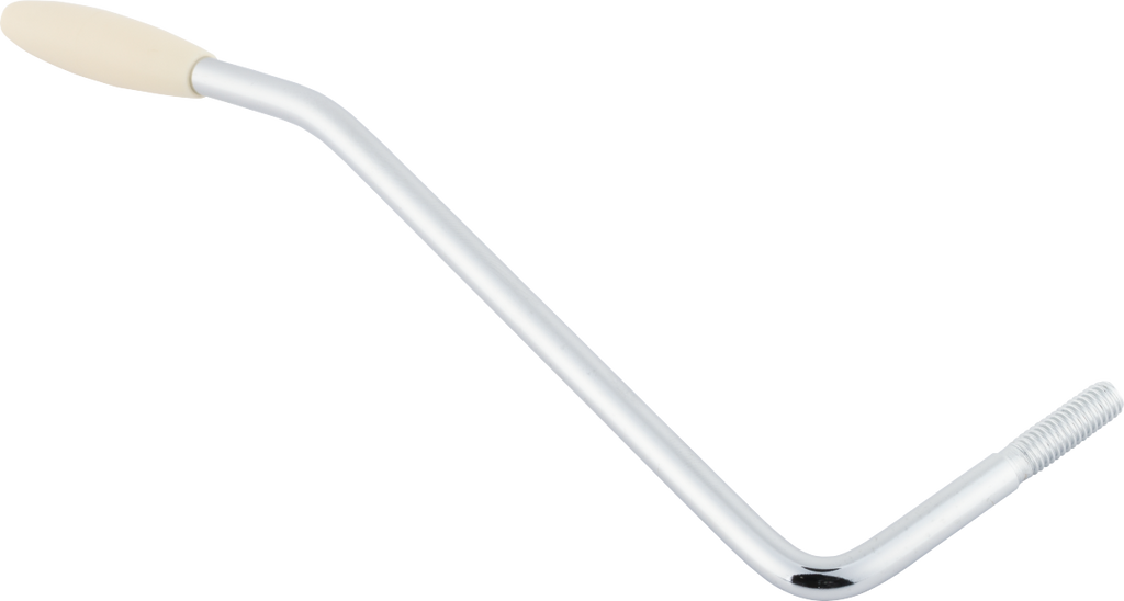 Chrome Fender Tremolo Arm for Standard Series Stratocaster guitar, shown installed with metal finish and mounting screw.