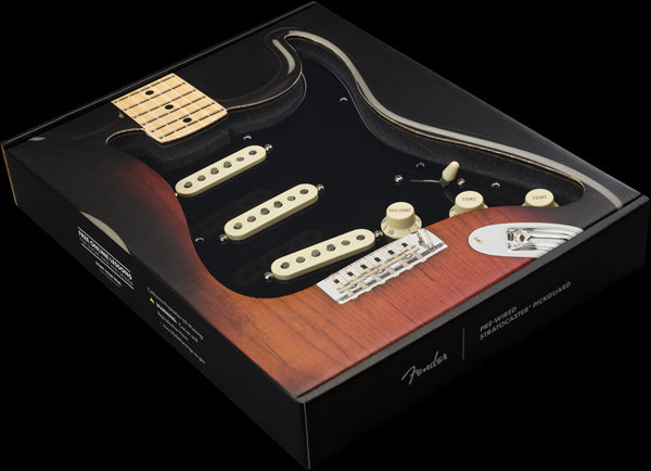 Fender Pre-Wired Pickguard Stratocaster SSS CS Fat 50s 3-Ply Black