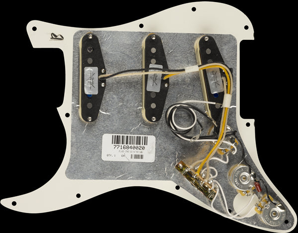 Fender Pre-Wired Pickguard Stratocaster SSS CS Fat 50s 3-Ply White