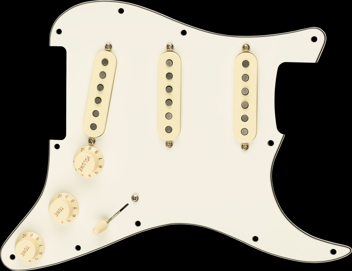Fender Pre-Wired Pickguard Stratocaster SSS Texas Specials 3-Ply White