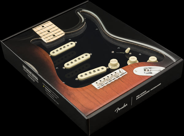 Fender Pre-Wired Pickguard Stratocaster SSS Tex-Mex 3-Ply Black
