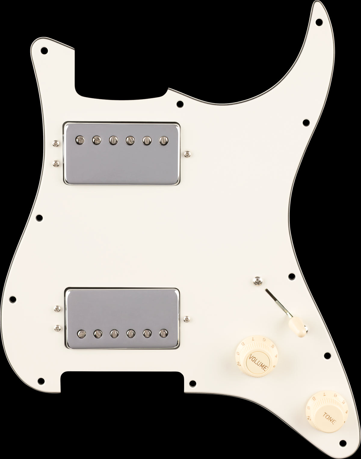 Fender PreWired Strat Pickguard Quadra Tap HH - Parch 11 Hole