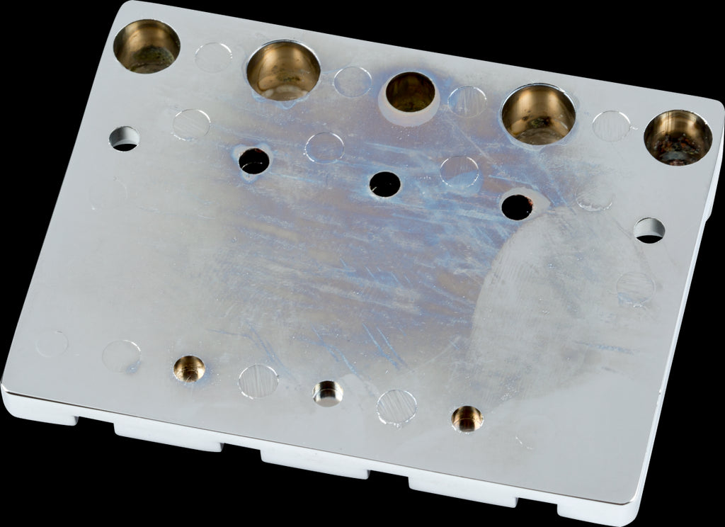 Fender HiMass 4-String Bass Bridge Assembly With Zinc Saddles in Chrome