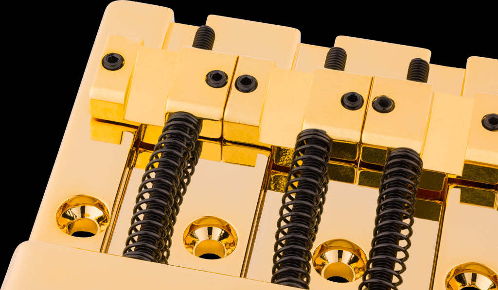 Fender HiMass 4-Str Bass Bridge Assembly w/Zinc Saddles - Gold