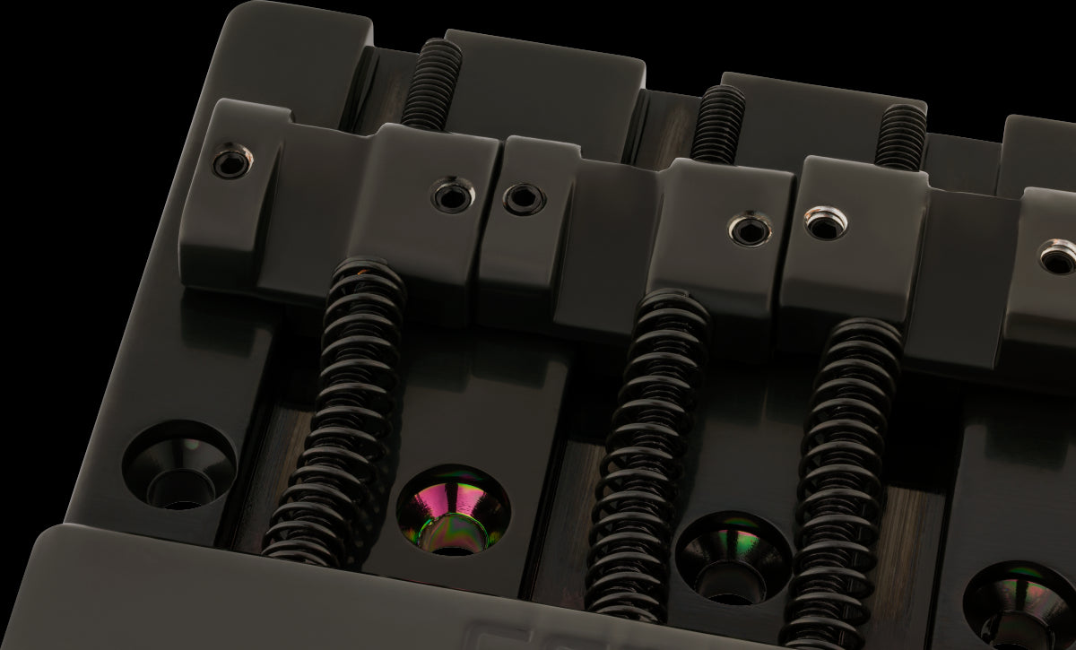 Fender HiMass 4-Str Bass Bridge Assembly w/Zinc Saddles - Black