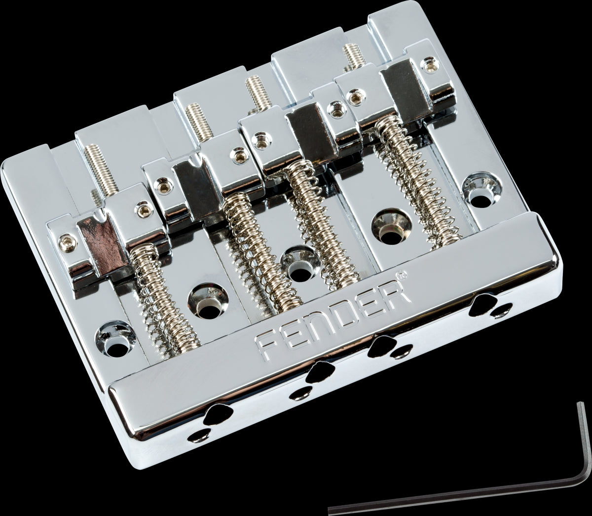 Fender HiMass 4 String Bass Bridge Assembly with Brass Saddles