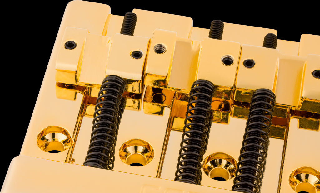 Fender HiMass 4-Str Bass Bridge Assembly w/Brass Saddles - Gold