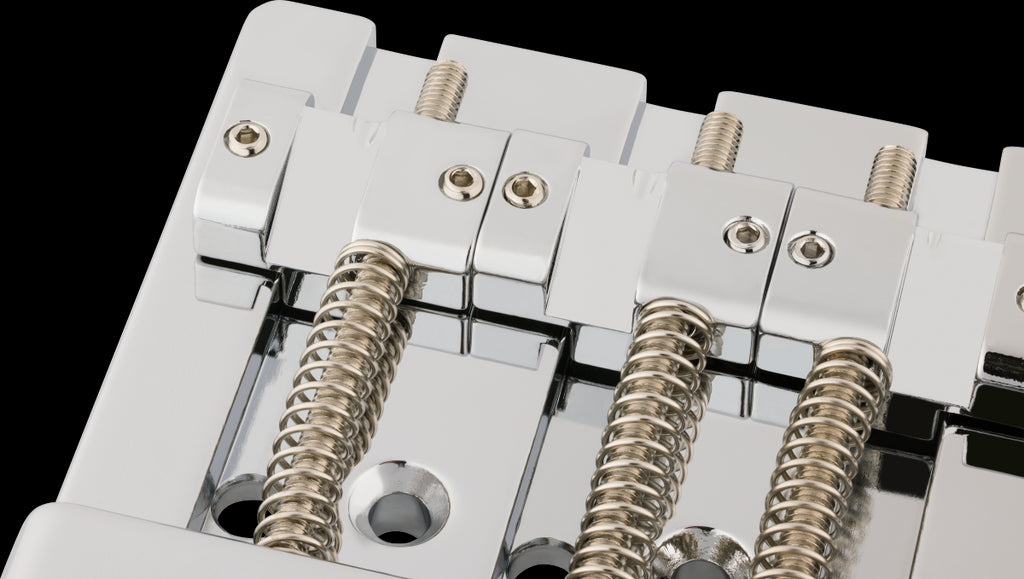 Fender HiMass String-Thru 4-Str Bass Bridge w/Brass Saddles - Chrome